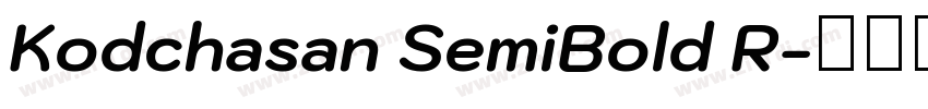 Kodchasan SemiBold R字体转换